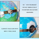 25cm Metal Base 720 Degree Rotating Geographical World Earth Map Globe Home Ornament Blue