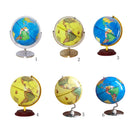 25cm Metal Base 720 Degree Rotating Geographical World Earth Map Globe Home Ornament Blue