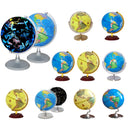 25cm Metal Base 720 Degree Rotating Geographical World Earth Map Globe Home Ornament Blue