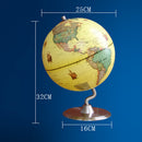 23cm ABS Geographical 360Â° Rotating World Map Ocean Globe Desktop Decor Teaching Aid Yellow