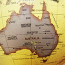 23cm ABS Geographical 360Â° Rotating World Map Ocean Globe Desktop Decor Teaching Aid Yellow