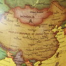 23cm ABS Geographical 360Â° Rotating World Map Ocean Globe Desktop Decor Teaching Aid Yellow