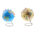 10'' Magnetic World Globe with Magnetic Pins - Earth Ocean Map Geography Antique Decorative in Style - Kids Educational Learning Toy Children