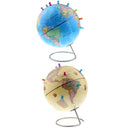 10'' Magnetic World Globe with Magnetic Pins - Earth Ocean Map Geography Antique Decorative in Style - Kids Educational Learning Toy Children