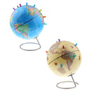 10'' Magnetic World Globe with Magnetic Pins - Earth Ocean Map Geography Antique Decorative in Style - Kids Educational Learning Toy Children
