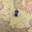 10'' Magnetic World Globe with Magnetic Pins - Earth Ocean Map Geography Antique Decorative in Style - Kids Educational Learning Toy Children