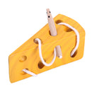 Kids Wooden Montessori Toys Cheese Toys Lacing Game Educational Toy Gift