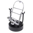 Electric Newton Physics Balancing Ball Pendulum Newton's Cradle Desk Figurine Ornament Perpetual Motion Toy Home Office Desk Decor