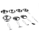 Kids Kitchen Cookware Playset C (12pcs, Stainless Steel) for Children Pretend Play Chef Cooking