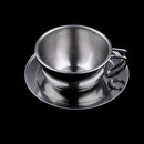 Kids Kitchen Metal Tableware - Stainless Steel Coffee Cup Set, 3 Pieces/Set