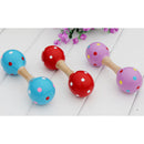 14cm Length Kids Music Instrument Wooden Double-head Maracas Baby Early Learning Rattles Sounding Toy