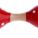 14cm Length Kids Music Instrument Wooden Double-head Maracas Baby Early Learning Rattles Sounding Toy