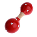 14cm Length Kids Music Instrument Wooden Double-head Maracas Baby Early Learning Rattles Sounding Toy