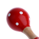 14cm Length Kids Music Instrument Wooden Double-head Maracas Baby Early Learning Rattles Sounding Toy