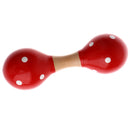 14cm Length Kids Music Instrument Wooden Double-head Maracas Baby Early Learning Rattles Sounding Toy