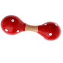 14cm Length Kids Music Instrument Wooden Double-head Maracas Baby Early Learning Rattles Sounding Toy