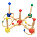 Wooden Ring Toss Game Montessori Throwing Ring Children Educational Toy Gift