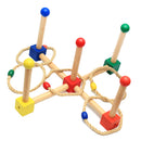 Wooden Ring Toss Game Montessori Throwing Ring Children Educational Toy Gift
