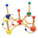 Wooden Ring Toss Game Montessori Throwing Ring Children Educational Toy Gift