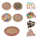 PORTABLE 18-IN-1 MULTIFUNCTIONAL WOODEN CHESS CHECKERS PARTY GAME KIDS GIFT