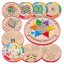 PORTABLE 18-IN-1 MULTIFUNCTIONAL WOODEN CHESS CHECKERS PARTY GAME KIDS GIFT