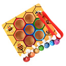Children Preschool Wooden Bee Clip Out Montessori Educational Toy B-day Gift