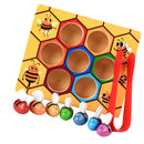 Children Preschool Wooden Bee Clip Out Montessori Educational Toy B-day Gift