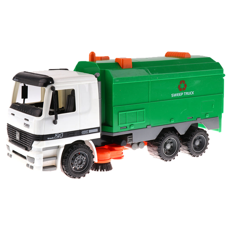 1/22 Friction Powered Street Sweeper Construction Vehicle Toy for Boys Girls