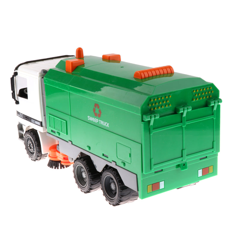 1/22 Friction Powered Street Sweeper Construction Vehicle Toy for Boys Girls