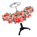 Cool Playing Drum Sound Musical Toy Drum Percussion Instruments Set Kids Play Fun Birthday Gift - 5 Drums Red