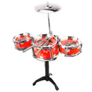 Mini Jazz Band Drum Kits Percussion Instruments Set Children Educational Musical Toy -3 Drums Red
