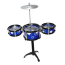 Cool Playing Drum Sound Musical Toy Drum Percussion Instruments Set Kids Play Fun Birthday Gift -3 Drums Blue