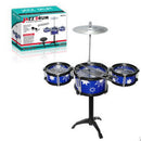 Cool Playing Drum Sound Musical Toy Drum Percussion Instruments Set Kids Play Fun Birthday Gift -3 Drums Blue