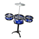 Cool Playing Drum Sound Musical Toy Drum Percussion Instruments Set Kids Play Fun Birthday Gift -3 Drums Blue