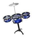 Cool Playing Drum Sound Musical Toy Drum Percussion Instruments Set Kids Play Fun Birthday Gift -3 Drums Blue