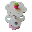 Baby Early Learning Wooden 3-Layer Strawberry Ice Cream Stand Kids Food Role Play Activity Game Xmas Gift