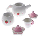 Dollhouse Mini Strawberry Tea Set for Dolls Kids Kitchen Role Play