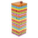 54 Pcs Wooden Blocks Tower Blcoks Stacking & Take Out Dice Balance Game Kids Educational Toy Family Play Fun