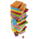 54 Pcs Wooden Blocks Tower Blcoks Stacking & Take Out Dice Balance Game Kids Educational Toy Family Play Fun