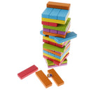 54 Pcs Wooden Blocks Tower Blcoks Stacking & Take Out Dice Balance Game Kids Educational Toy Family Play Fun