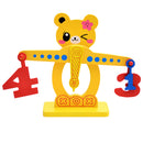 Bear Math Learning Subtraction Game Wooden Desktop Balance Toy for Kids