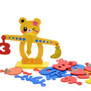 Bear Math Learning Subtraction Game Wooden Desktop Balance Toy for Kids