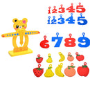 Bear Math Learning Subtraction Game Wooden Desktop Balance Toy for Kids