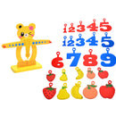 Bear Math Learning Subtraction Game Wooden Desktop Balance Toy for Kids