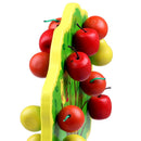 Kids Wooden Educational Toy - Magnetic Fruit Tree with 16pcs Apples Counting Game