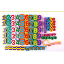 Lacing Bead Set - 80 Beads, and 1 Thread String - Kid Montessori Sorting Toy