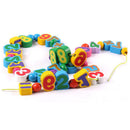Lacing Bead Set - 80 Beads, and 1 Thread String - Kid Montessori Sorting Toy