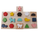 Shape Sorting Cube - Children Classic Wooden Montessori Toy With 15 Shapes