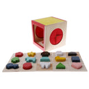 Shape Sorting Cube - Children Classic Wooden Montessori Toy With 15 Shapes