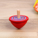 Pack Of 4 Handmade Painted Wooden Assorted Shapes Spinning Tops Educational Toy